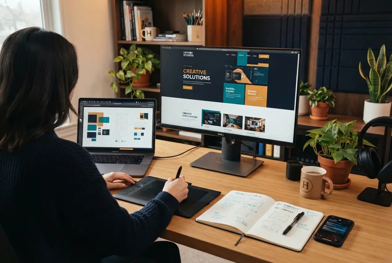 Mô phỏng website được thiết kế responsive trên trình duyệt